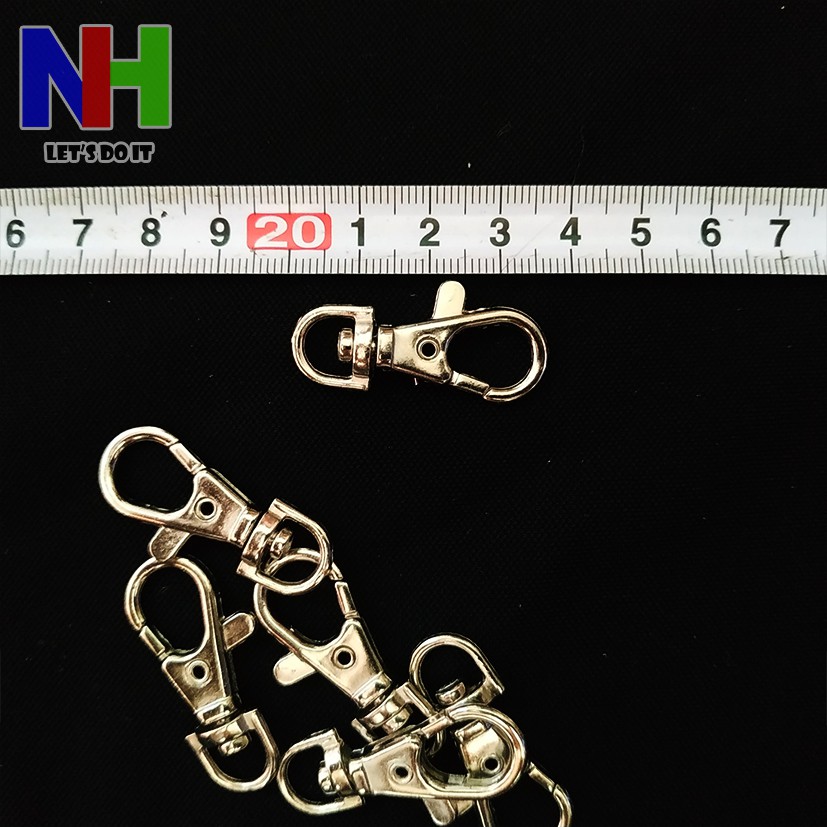 Móc càng cua, móc dây đeo thẻ, dùng cho dây 10mm
