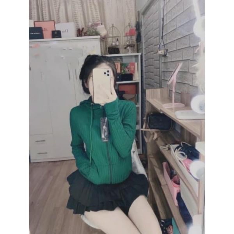 ẢNH THẬT! Áo Khoác Thun Gân Có 6 Túi, Thoáng Mát, Thun Trơn (Size đại dưới 65kg)