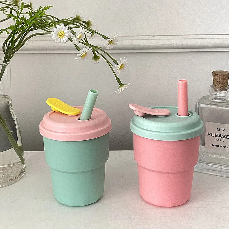 Ly Uống Trà / Cà Phê Bằng Chất Liệu Silicone Dễ Mang Tiện Lợi