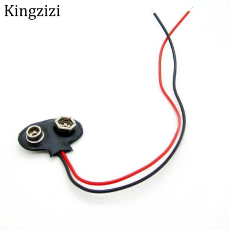 Set 10 Dây Cáp Kết Nối Pin 9V Chiều Dài 15cm