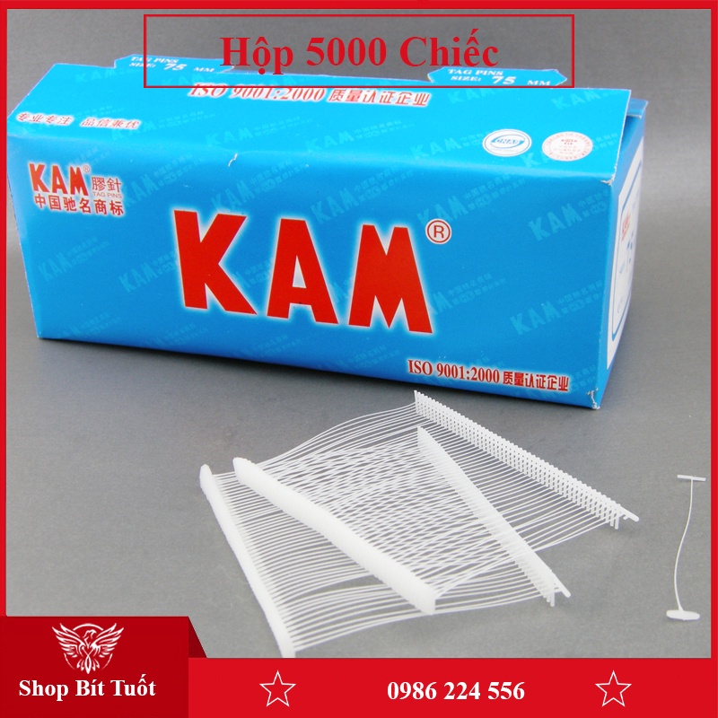 Đạn nhựa bắn mác Kam ti nhựa dây gắn Tag pin quần áo 15 - 50mm hộp 5000 chiếc