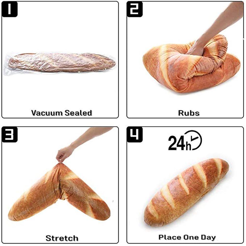 LILYES Gối Đồ Chơi Nhồi Bông Hình Bánh Mì Bơ Mềm Mại Dành Cho Trẻ