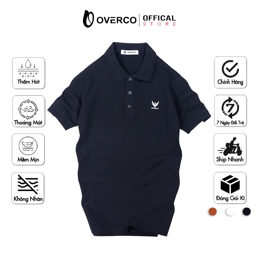 Áo Thun Nam Polo Chính Hãng basic thời trang chất vải cá sấu thấm hút mồ hôi