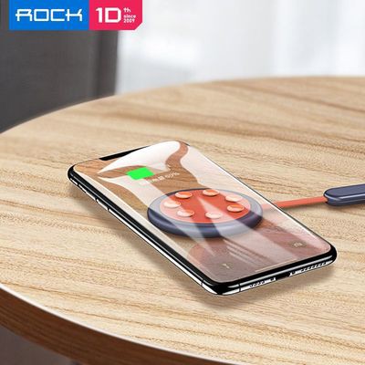 Bộ sạc không dây ROCK W24 hai mặt hấp thụ điện thoại di động iphoneX sạc nhanh X chuyên dụng