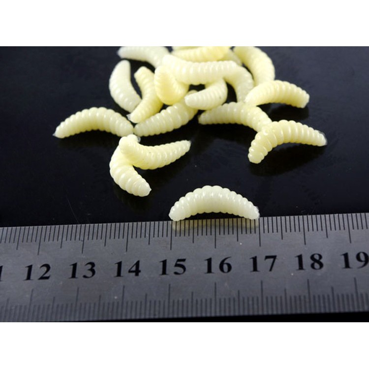 Set 200 Mồi Câu Cá Mềm Giả Sâu Nhiều Màu Sắc