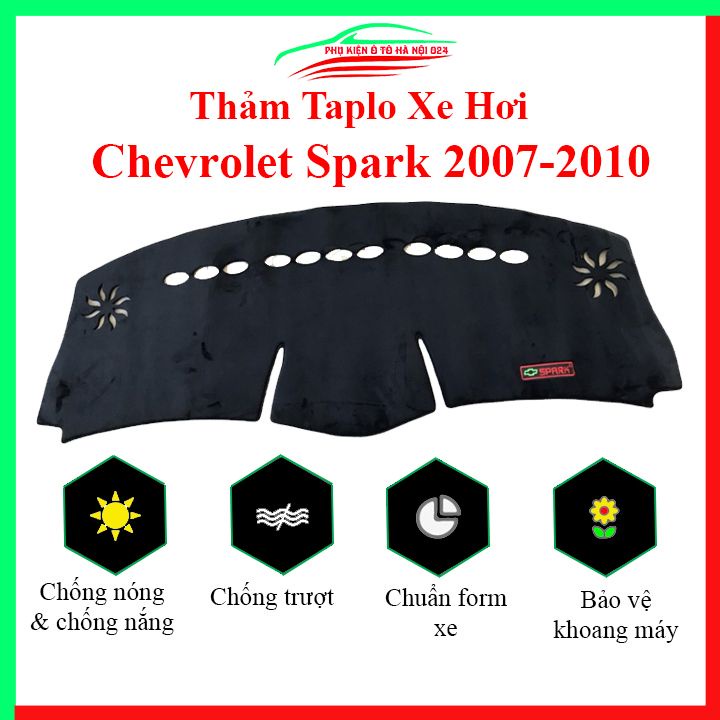 Thảm taplo xe ô tô Daewoo Matiz 3, Chevrolet spark 2007-2010 chống nắng nóng làm mát xe mở rộng tầm nhìn