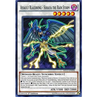 Thẻ bài Yugioh - TCG -  Assault Blackwing - Sohaya the Rain Storm  / MP17-EN096'