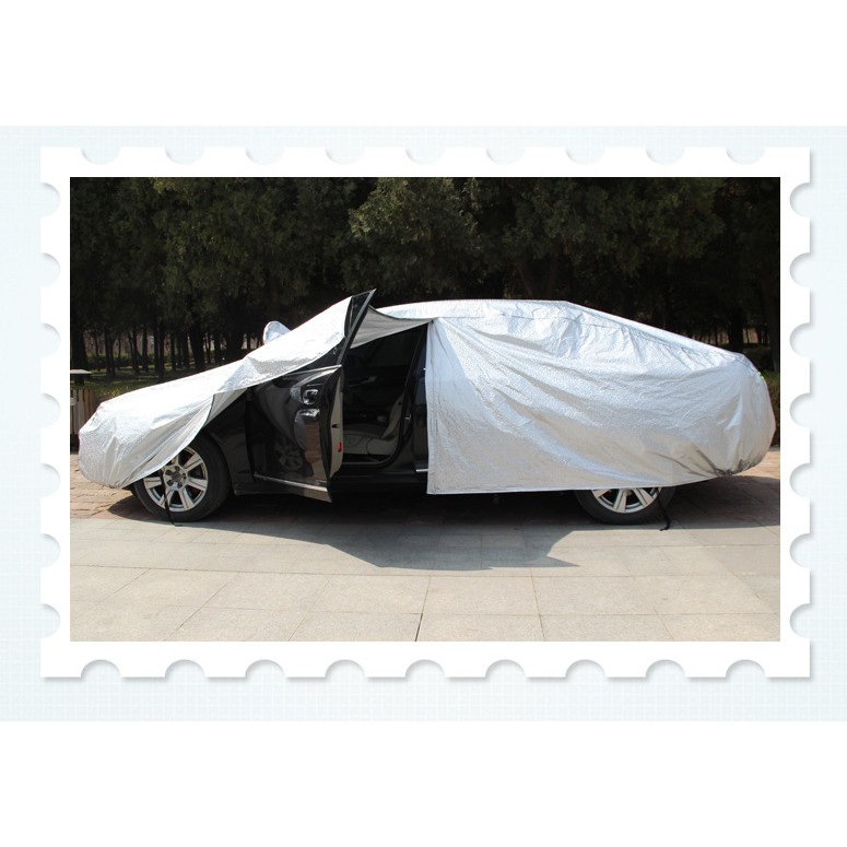 Áo Trùm Xe Ô Tô cho Sedan(4/7 chỗ) 2 lớp phủ nhôm bạc, chống ẩm, 4D 3XL Cao cấp 2018