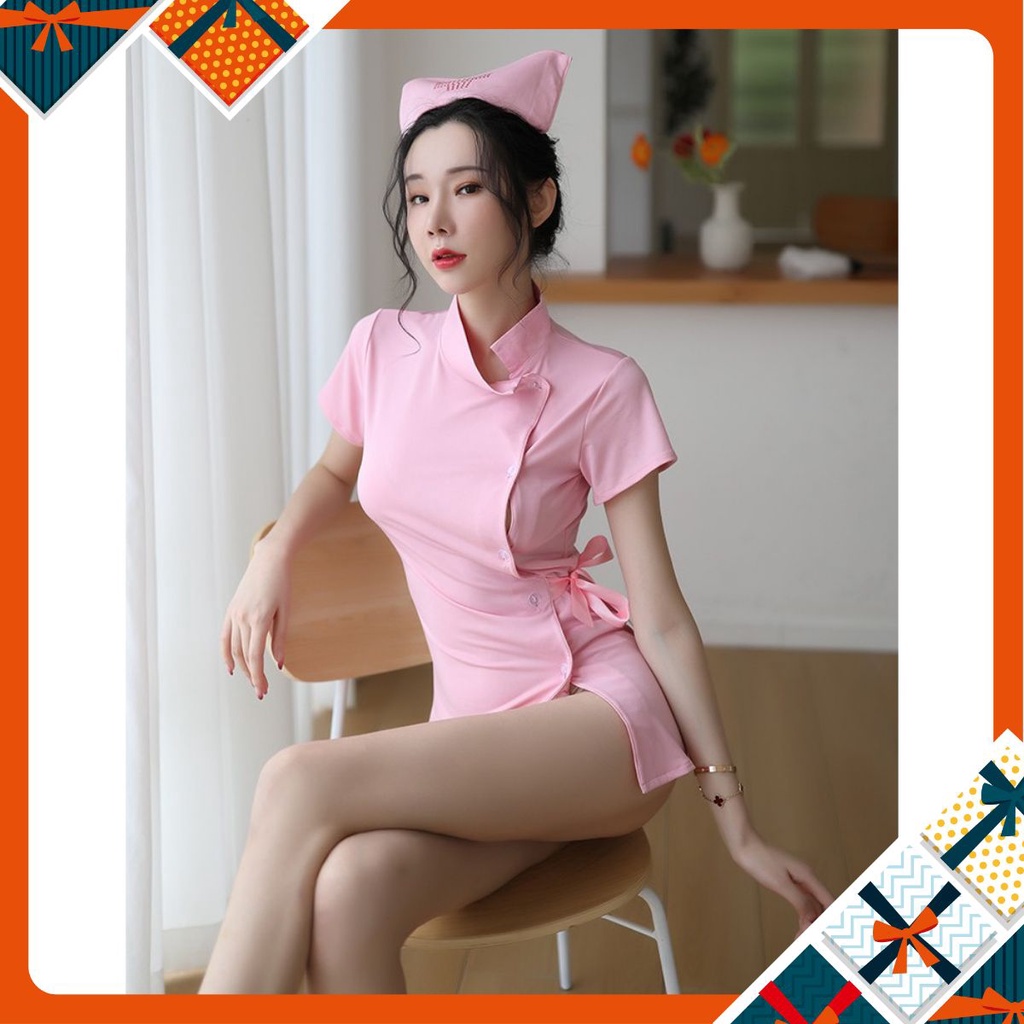 Satty Store Set đồ ngủ cosplay y tá siêu gợi cảm L330 /Tùy chọn vớ