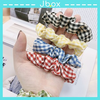 Cột tóc vải Scrunchies Caro ô nhỏ CT63