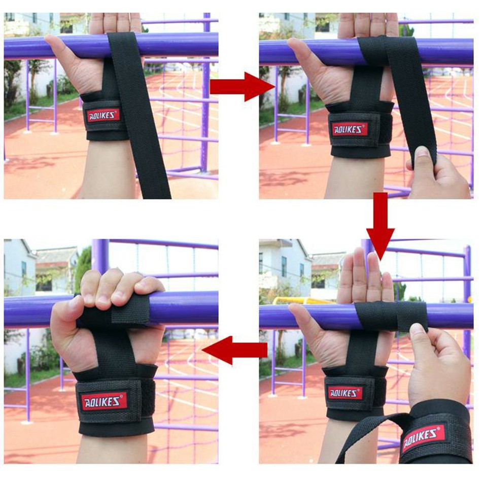 Bao tay kéo lưng tập gym DO GYM SHOP hổ trợ kéo lưng tập deadlift