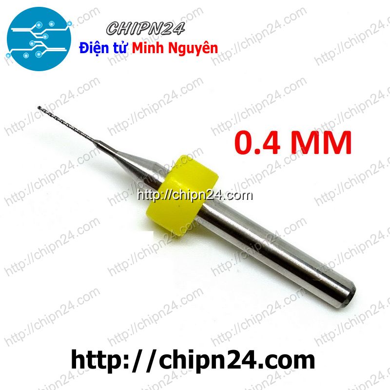 [2 CÂY] Mũi khoan mạch in CNC 0.4mm (Mạch điện tử, PCB)