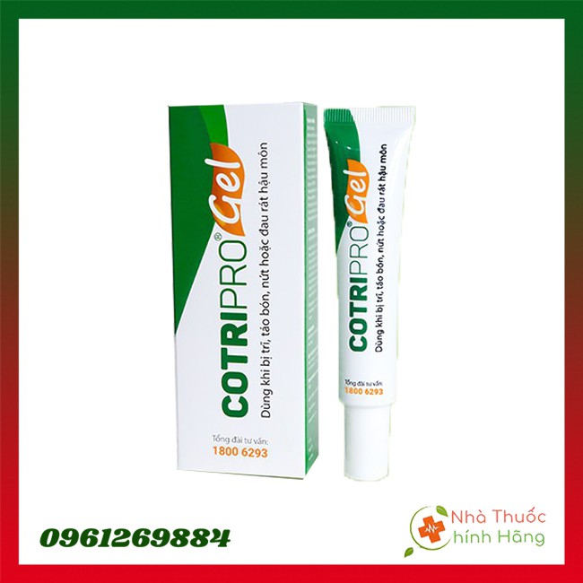 COTRIPRO - Gel Bôi Trĩ Nội, Trĩ Ngoại Tuýp 25g