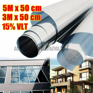  Mirror Silver Solar Reflective Window Film One Way Privacy Tint