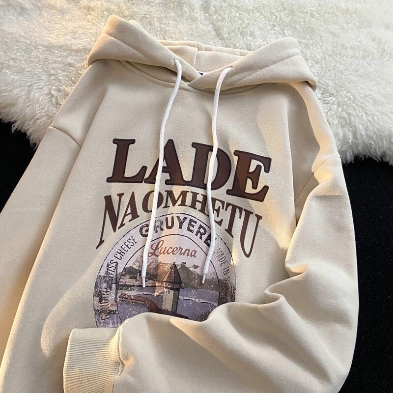 Áo Nỉ Hoodie Mũ 2 Lớp LADE Form To Rộng Unisex Nam Nữ Kiểu Dáng Ulzzang Hàn Quốc