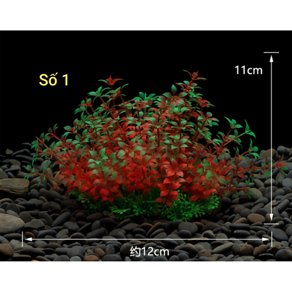 Cây thủy sinh bằng nhựa trang trí bể cá- Cây nhựa trang trí thủy sinh giá rẻ
