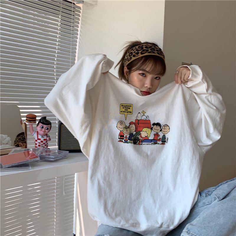 Áo Nỉ Form Rộng Dài Tay Phong Cách Hàn Quốc Dành Cho Nữ | BigBuy360 - bigbuy360.vn