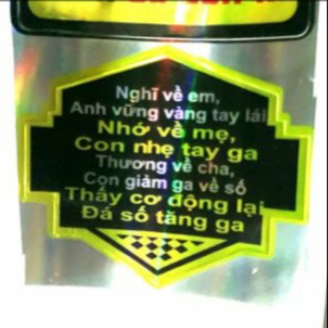 Tem phượt Cảnh báo đừng sờ xe - 7 màu bóng hay cho phượt thủ dán xe máy, ô tô, dán balo, bàn học, đồ vật