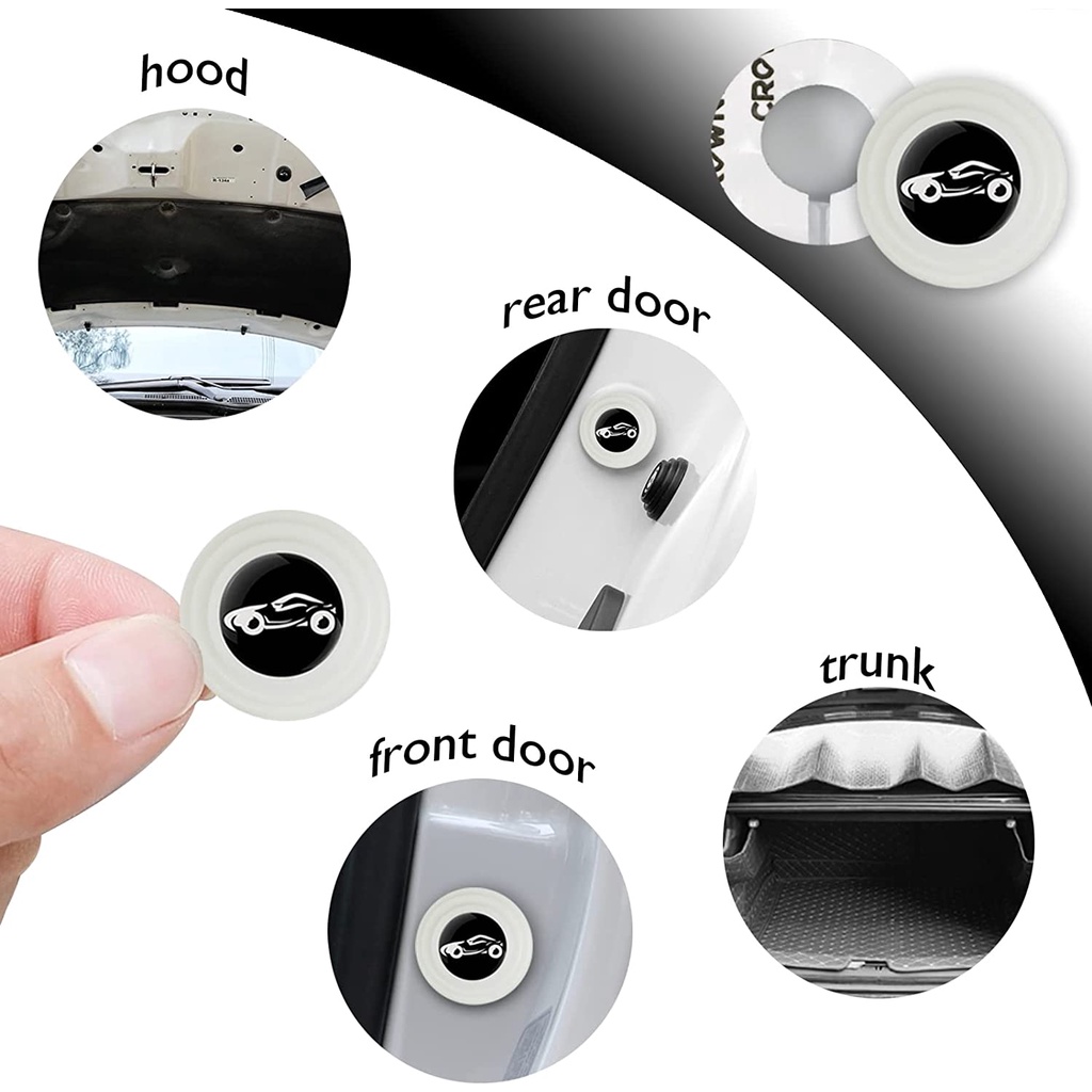 Set 16 Miếng Dán PVC Bảo Vệ Chống Sốc Cửa Xe Hơi