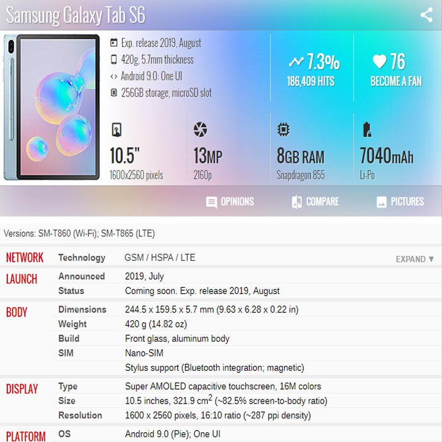 Bao Da Nắp Gập Thông Minh Cho Samsung Galaxy Tab S6 10.5 Sm-T860 Sm-T865 2019 10.5 Inch