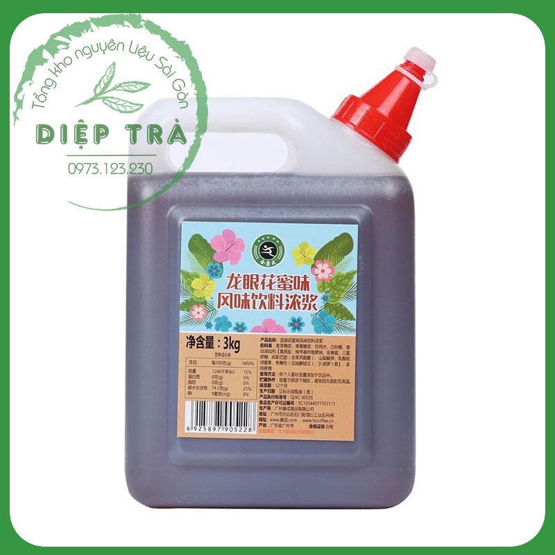 Siro mật ong Hekhang và siro mật ong Eurodeli 3 Kg (Ứng dụng làm trà chanh/trà trái cây - 5ml cho mỗi cốc trà)