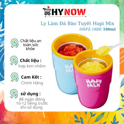 Ly Làm Kem Đá Bào Tuyết Doshisha Hapi Mix DHFZ-18BE 180ml - Hàng Chính Hãng