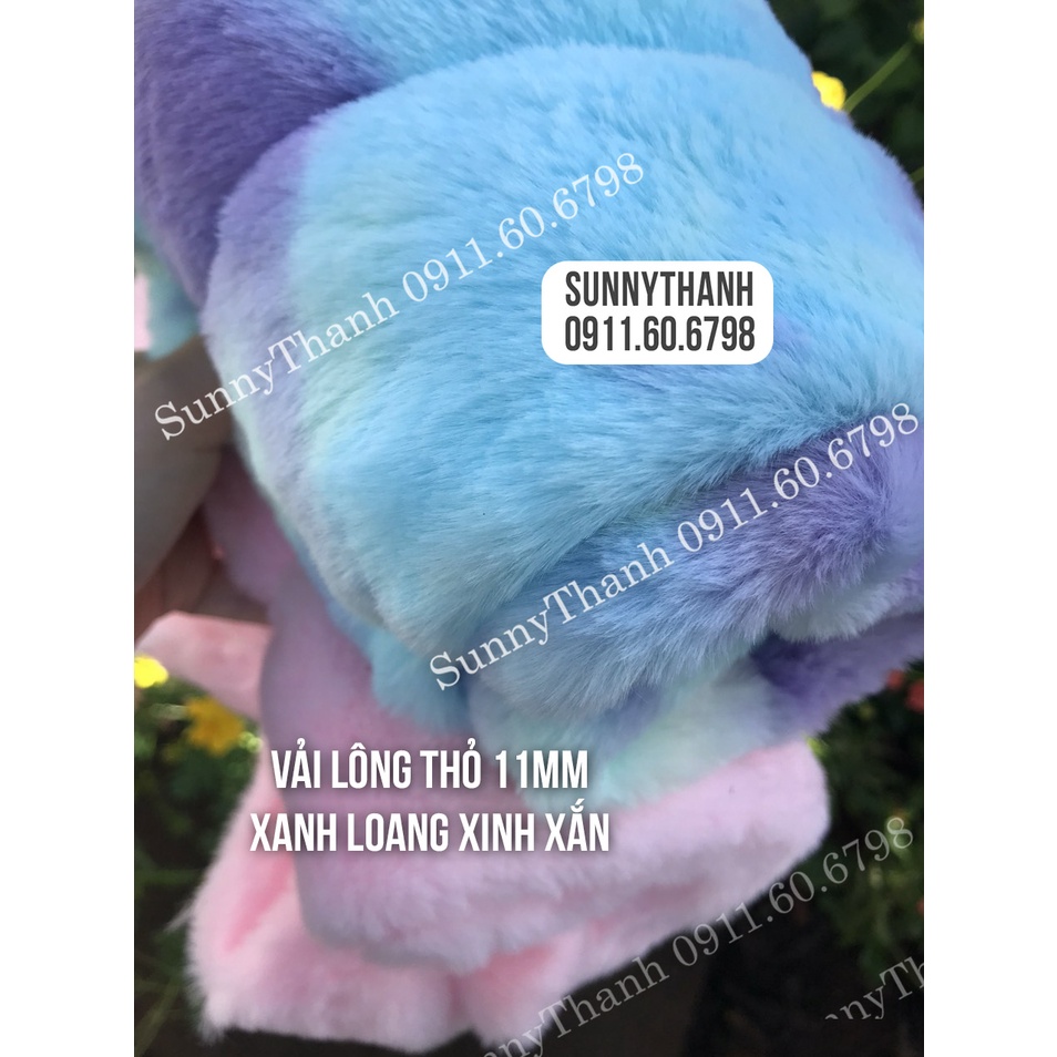 Vải lông MIX NHIỀU MÀU -  may túi, may balo, may áo khoác cho trẻ em dễ thương mịn không rụng lông