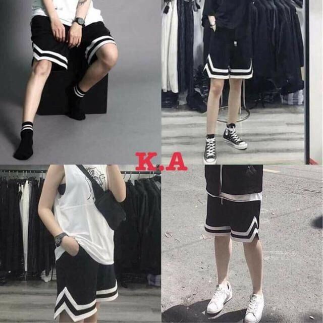 Quần Short thun Basketball V2 kiểu dáng Unisex cá tính