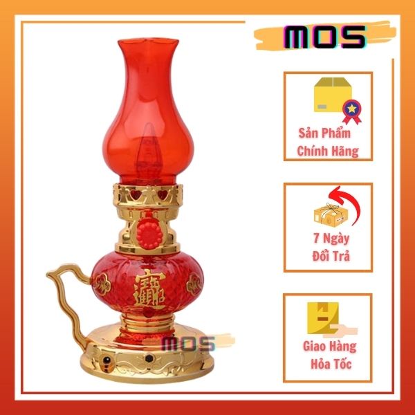 Đèn dầu điện bóng led dùng pin Mos Shop