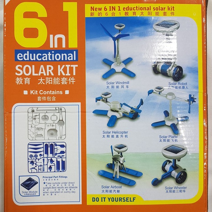 Robot Kit Lắp Ghép Năng Lượng Mặt Trời 6in1 Cao Cấp