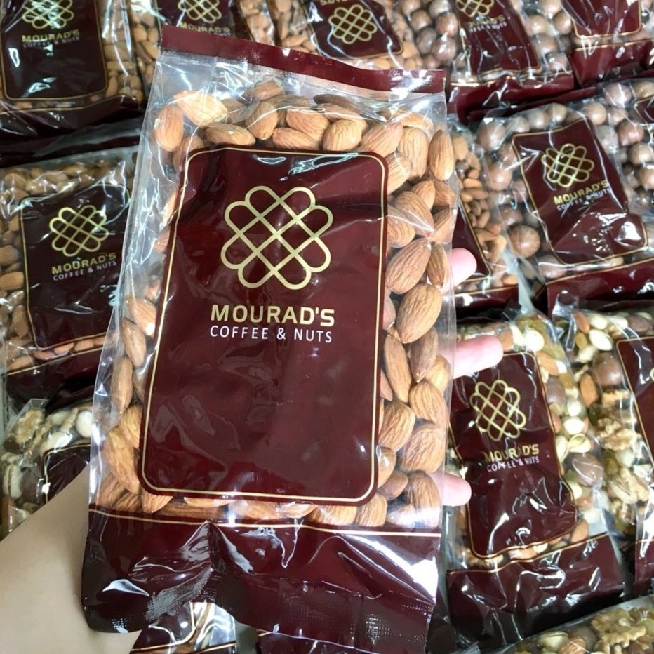 Hạnh nhân tách vỏ nhập khẩu Úc túi 500gr Mourad's tặng kèm nhân hạt óc chó dinh dưỡng, nấu sữa Golovinshop
