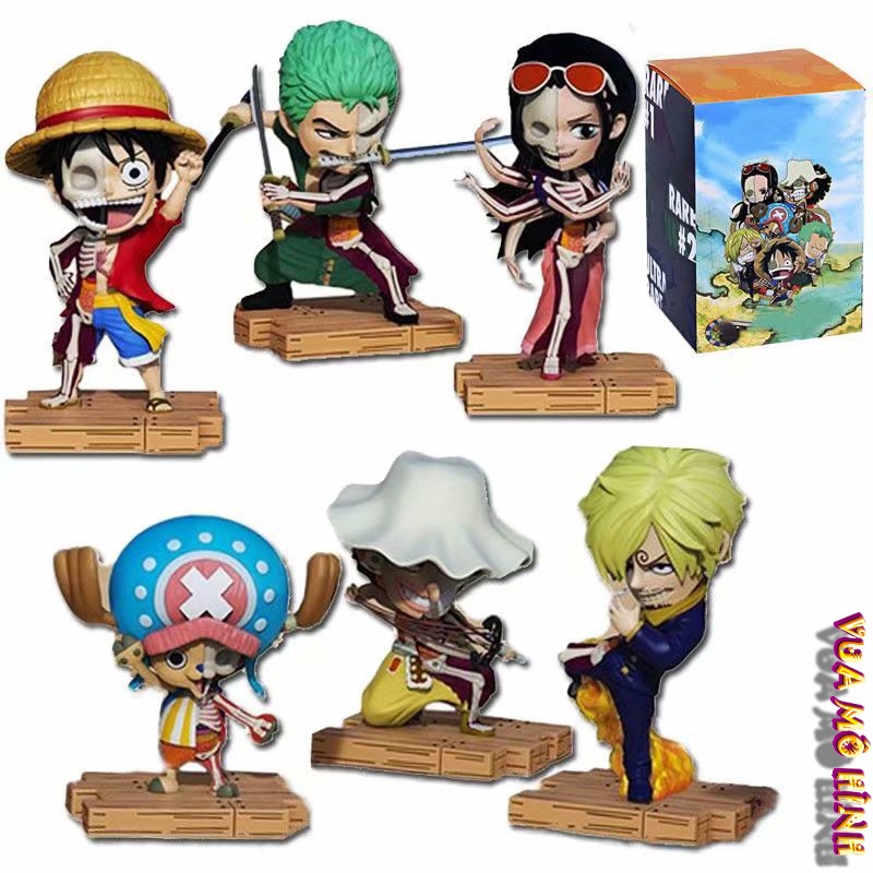 Mô hình One piece- [Hàng chính hãng] Mô Hình các nhân vật băng Luffy mũ rơm Chibi Zombie cực dễ thương cao 10cm