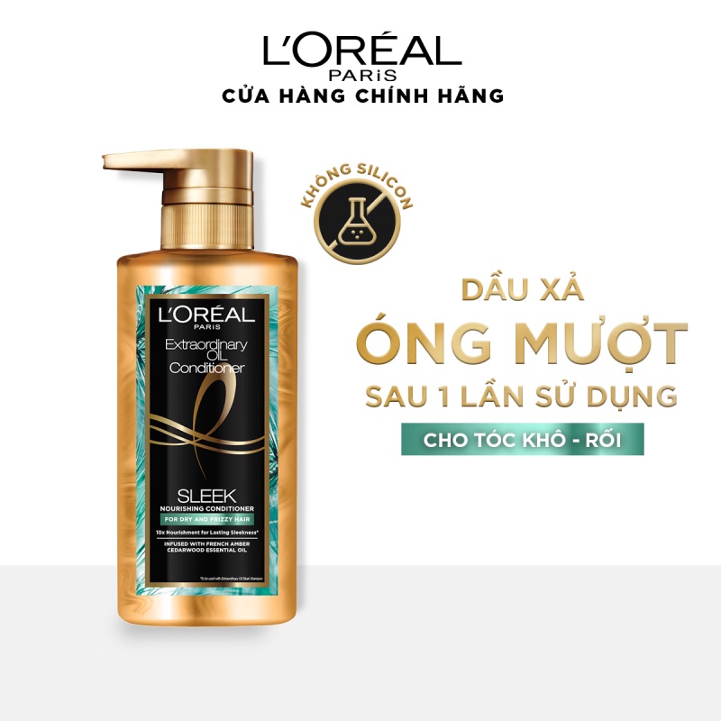 Dầu xả dưỡng tóc suôn mượt tóc cao cấp L'Oreal Paris Extraordinary Oil Smooth 440ml