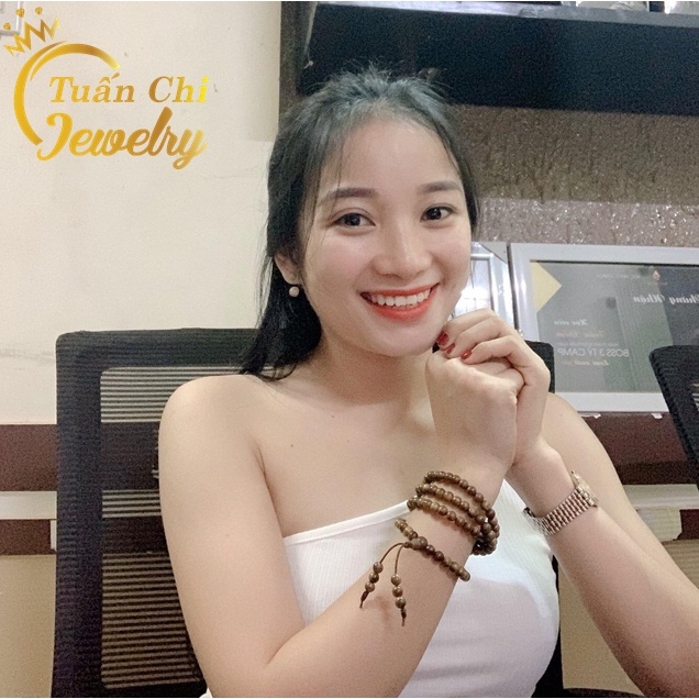 Vòng Tay Trầm Hương 💥 HÀNG CHUẨN HOT💥 Chuỗi Tràng Hạt 108 hạt- Trầm Tốc Hương Tự Nhiên, Tặng Kèm Hộp Gấm Sang Trọng