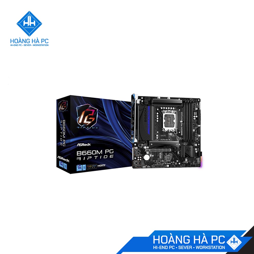 Mainboard ASROCK B660M PG Riptide (Intel B660, Socket 1700, M-ATX, 4 khe RAM DDR4)
