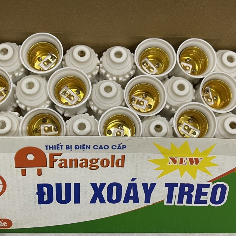 Đuôi đèn xoáy. Đui xoáy treo dùng cho bóng sợi đốt 200W
