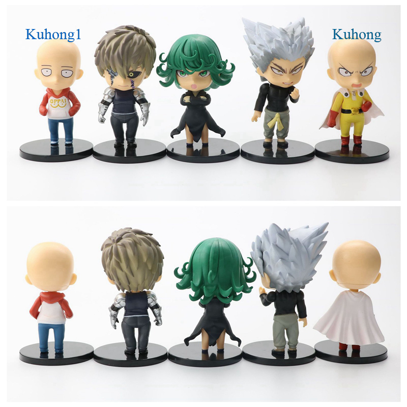 Set 5 Mô Hình Nhân Vật Phim One Punch Man Saitama Tornado Genos Garou Chibi 1