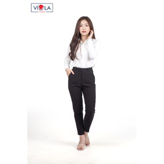 Viola_ Áo sơ mi nữ dài tay màu trắng chất liệu  lụa  siêu mát mịn không nhăn nhàu A1909