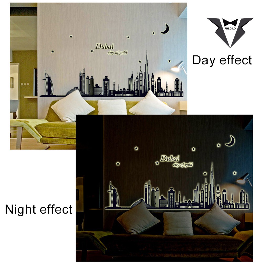 Fhloilo PVC Waterproof Wall Sticker Decor