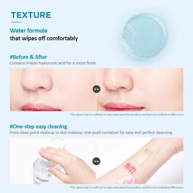 Nước tẩy trang hyaluronic ampoule JM Solution H9 500ml / JM solution H9 hyaluronic ampoule cleansing water 500ml