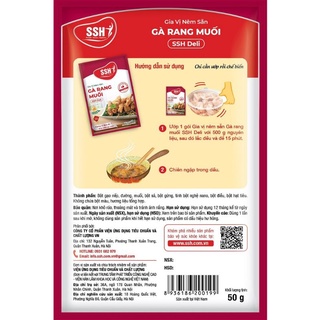 Gia vị nêm sẵn gà rang muối SSH Deli 50g