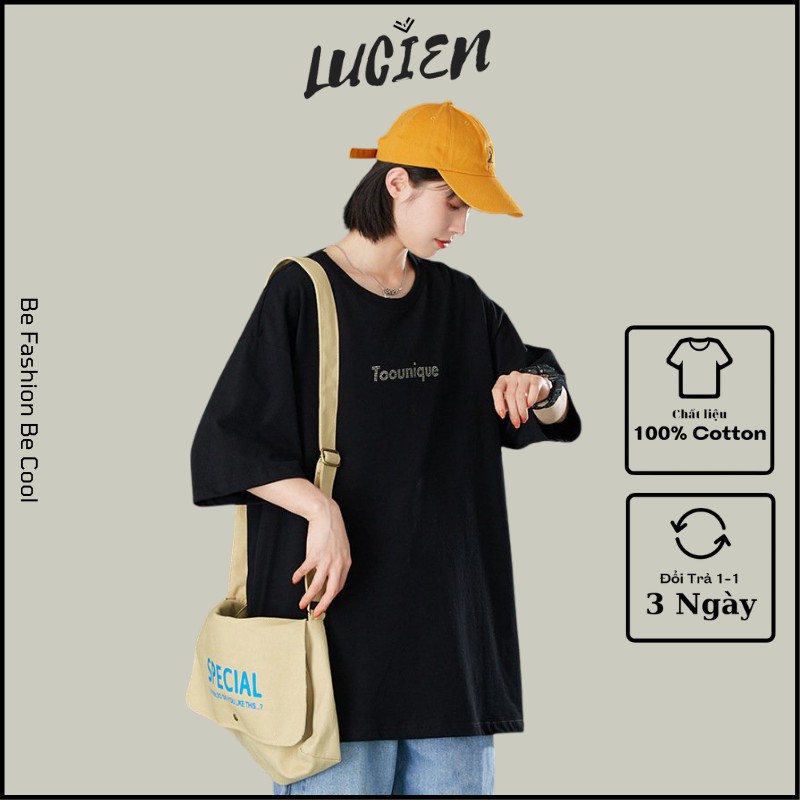 Áo phông form rộng Toounique chất liệu cotton cho nam nữ, Áo unisex phong cách Ulzzang Lucien Official