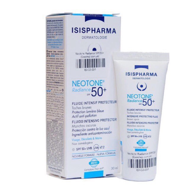 [MIỄN PHÍ] [HÀNG CHÍNH HÃNG] KEM CHỐNG NẮNG, NÁM TRẮNG DA ISIS PHARMA NEOTONE RADIANCE SPF50 30ml [ĐỔI TRẢ]