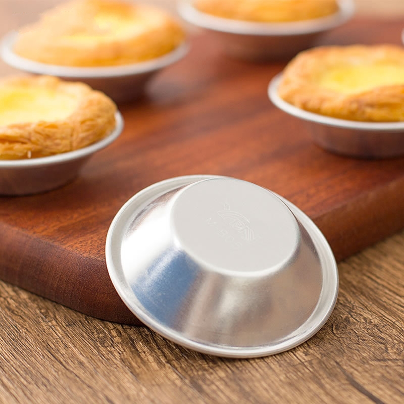 Set 5 Khuôn Nhôm Làm Bánh Tart Trứng Mini Cách Nhiệt Chống Dính Tiện Dụng