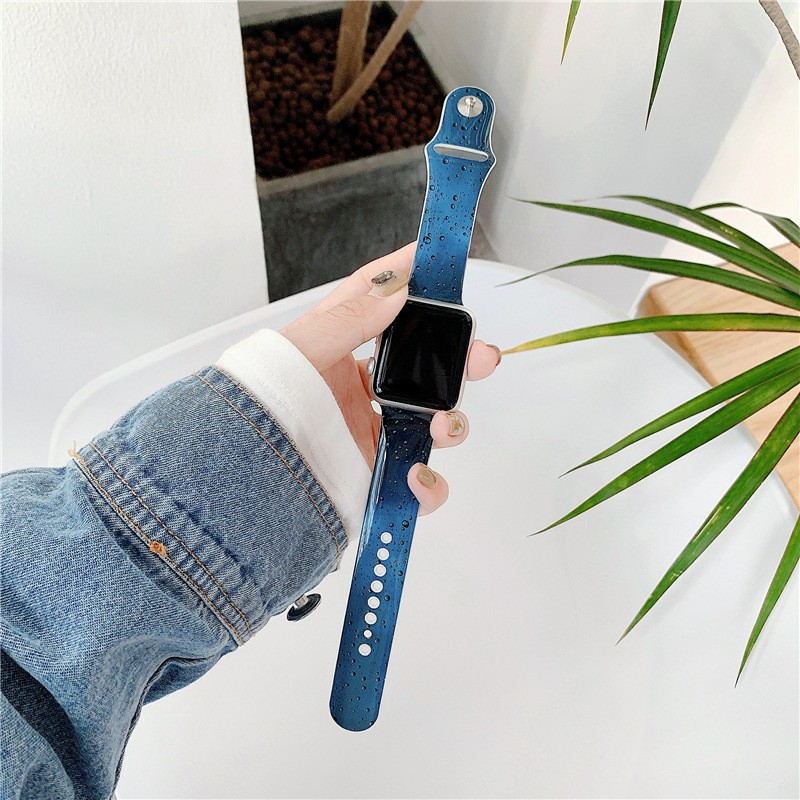 Dây Silicone Cho Đồng Hồ Apple Watch Series 6 Se 5 4 3 2 1 Kích Thước 38/40 mm 42/44 mm