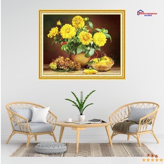 Tranh đính đá bình hoa khoe sắc VS131 DD9746 (60cm x 50cm)