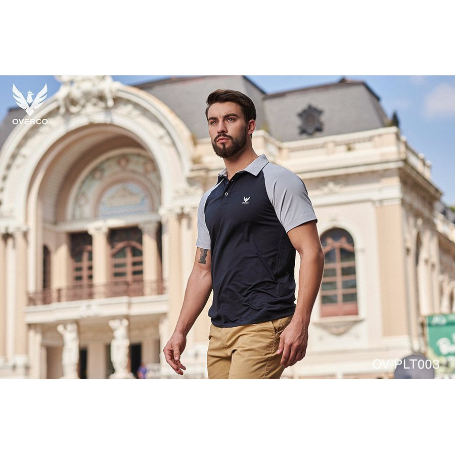 Áo Thun Nam OVERCO, Thiết Kế Phối Tay Trẻ Trung, Chất Vải Mềm, Mát, Phong Cách Mạnh Mẽ | BigBuy360 - bigbuy360.vn