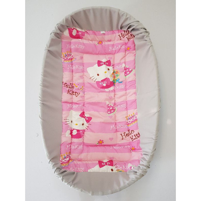 Lót nôi tre, nệm lót nôi tre cho bé chất liệu cotton, bọc lót nôi tre cho bé