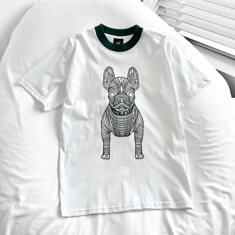 Áo thun tay lỡ unisex,form rộng in hình Coline 3 màu