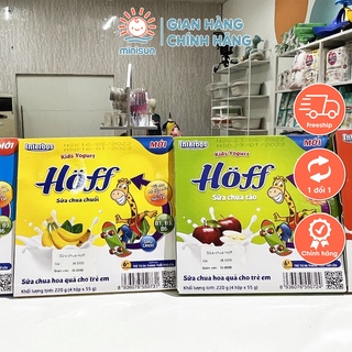 Sữa chua Hoff vị trái cây cho bé từ 6 tháng tuổi vỉ 4 hộp date mới